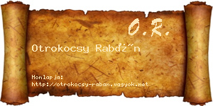 Otrokocsy Rabán névjegykártya
